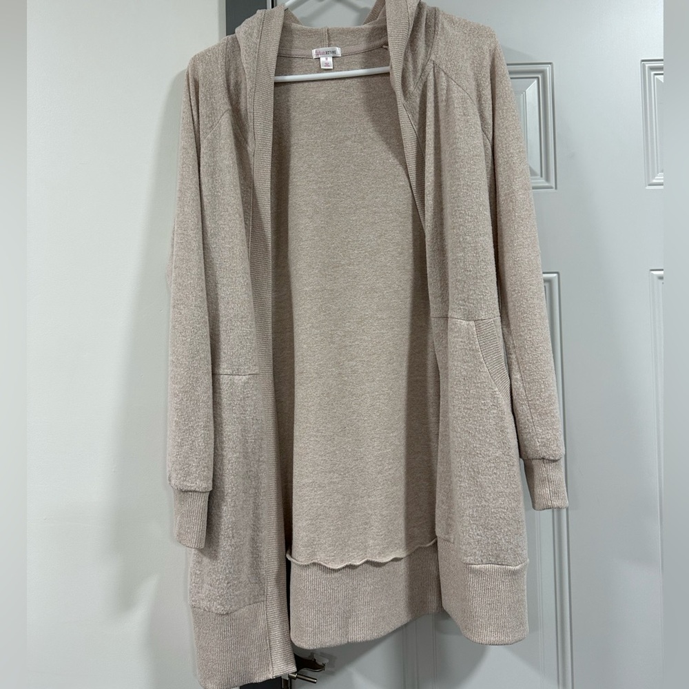 pink cardigan